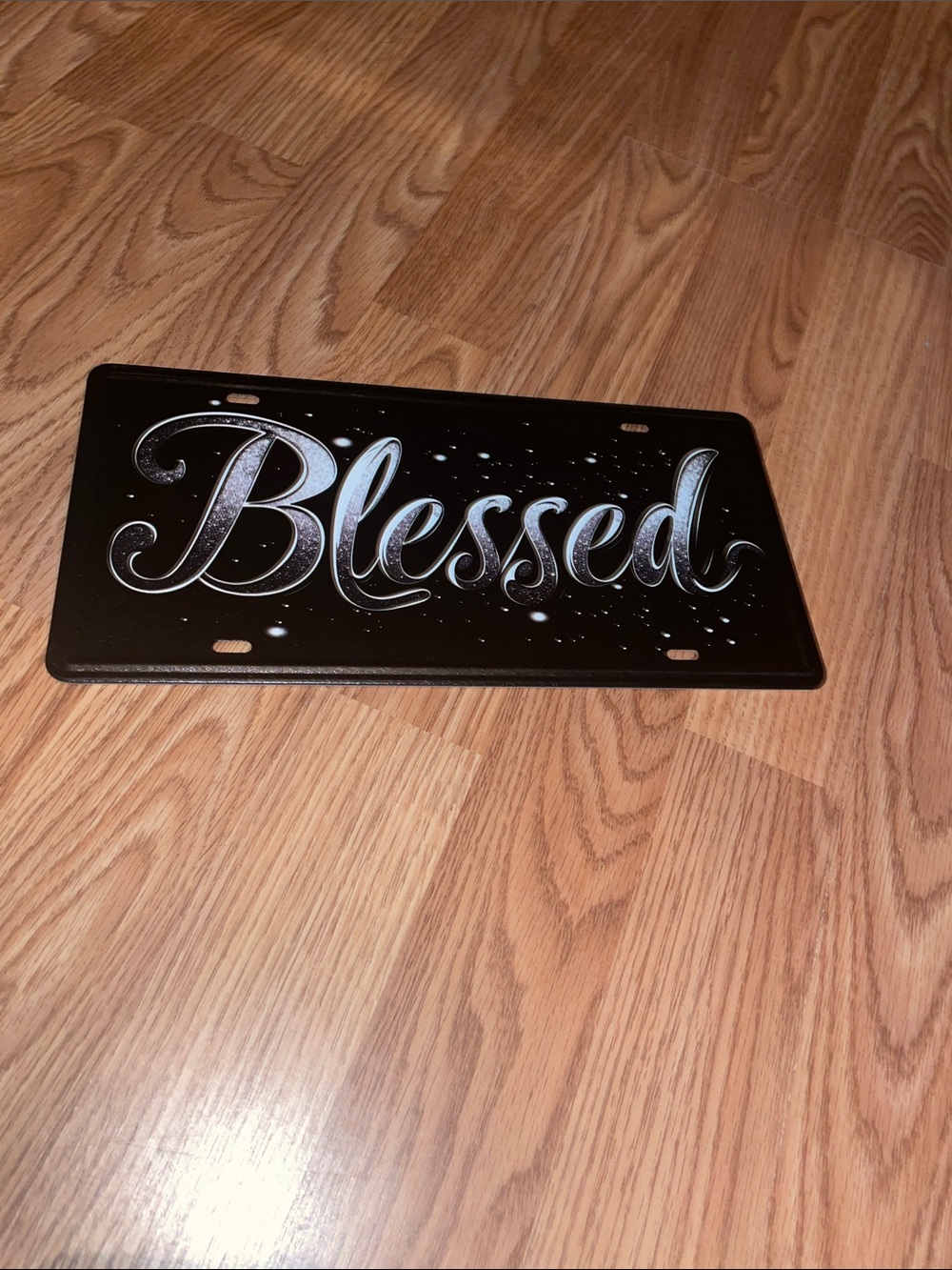 Blessed Decorative Door Plate - Black
